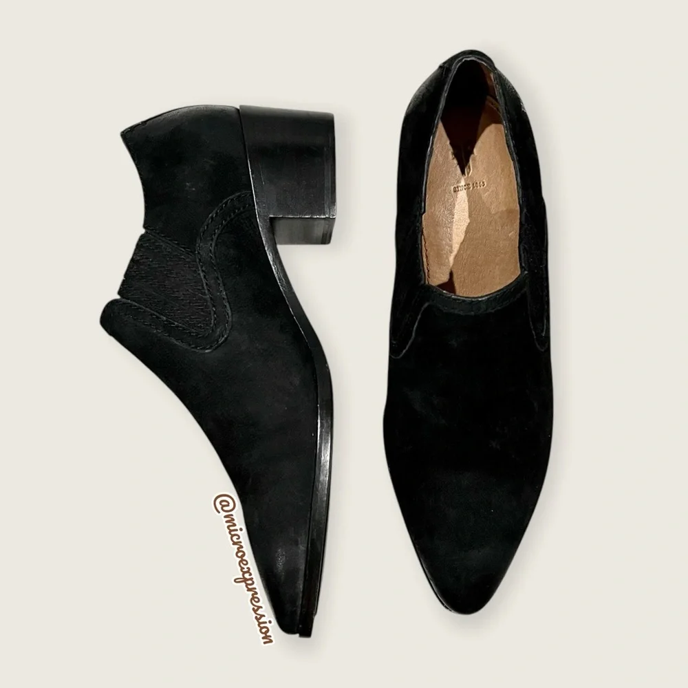 $339 Frye Eleanor Black Leather Western Shootie Everyday Casual Comfy Ankle Boot - Picture 16 of 16